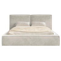 POLSTERBETT Tilves Greige 140x200 cm - Taupe/Schwarz, Kunststoff/Textil (140/200cm) - Selsey