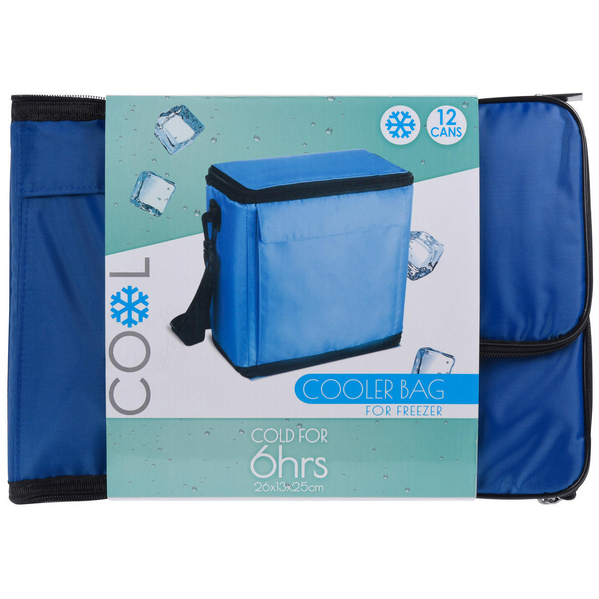 KÜHLTASCHE Dunkelblau-Schwarz 12 Dosen - Dunkelblau, Textil (26/25cm) - Excellent Houseware