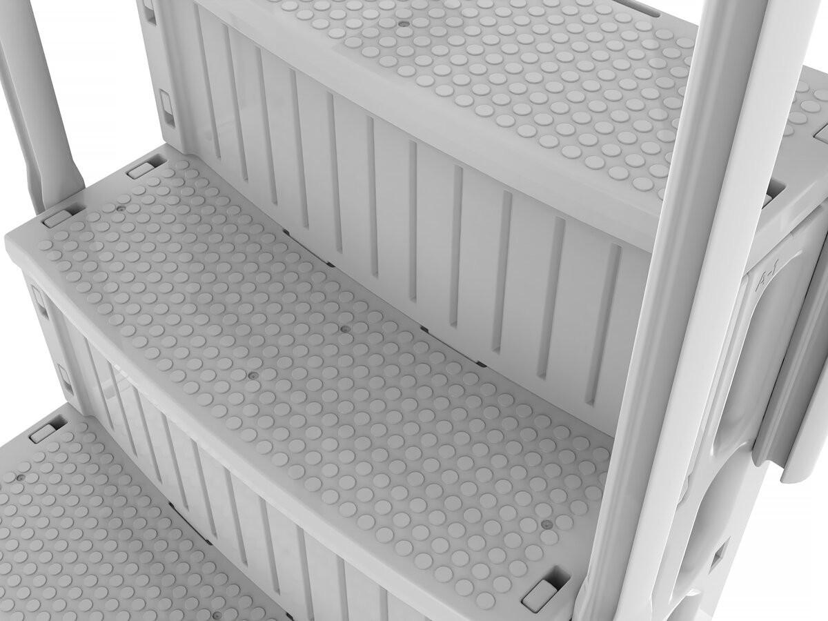 TREPPE nathan weiss - Weiß, Kunststoff (81/166/97cm) - Habitat Garten