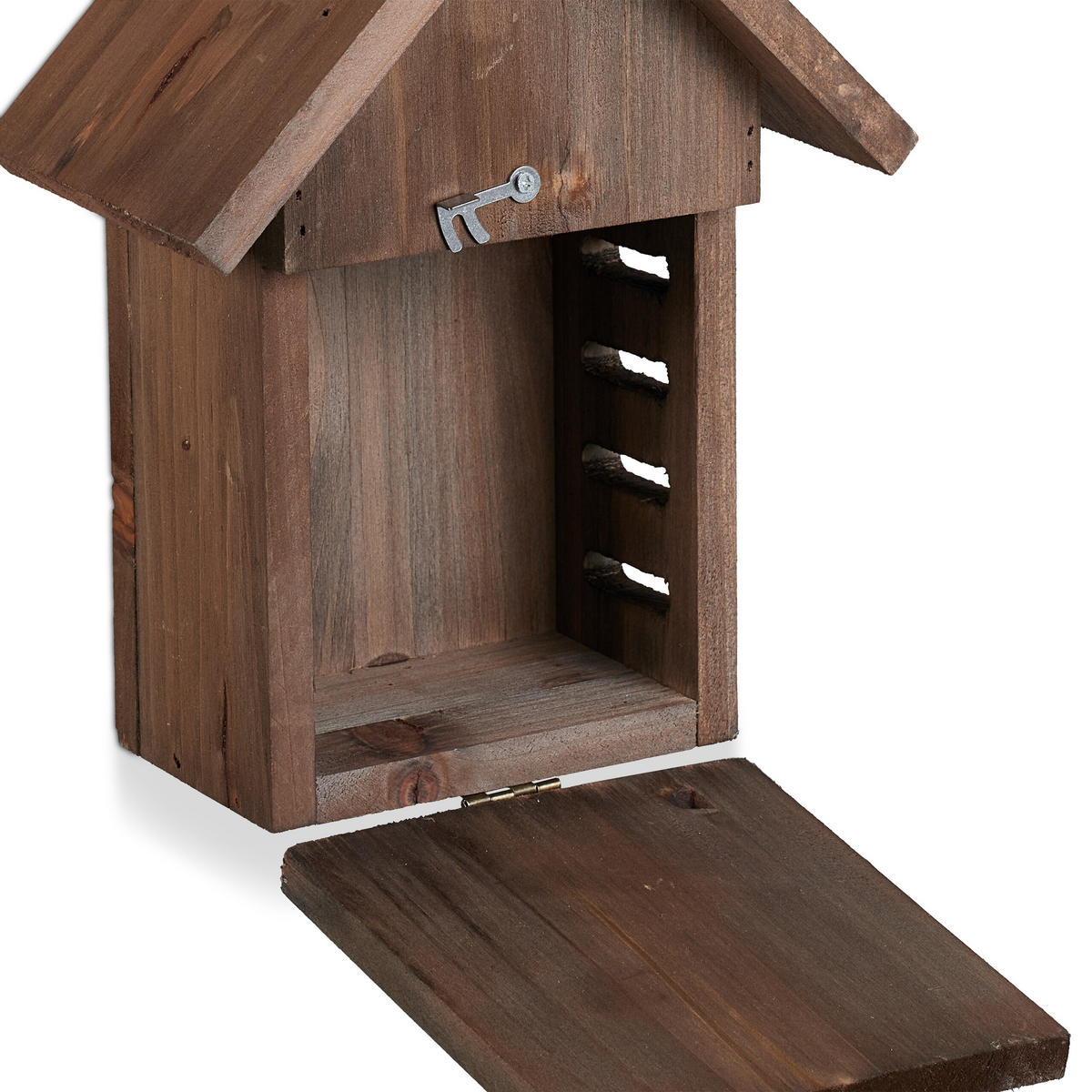 MARIENKÄFERHAUS - Braun, Holz (18/23/10cm) - Relaxdays