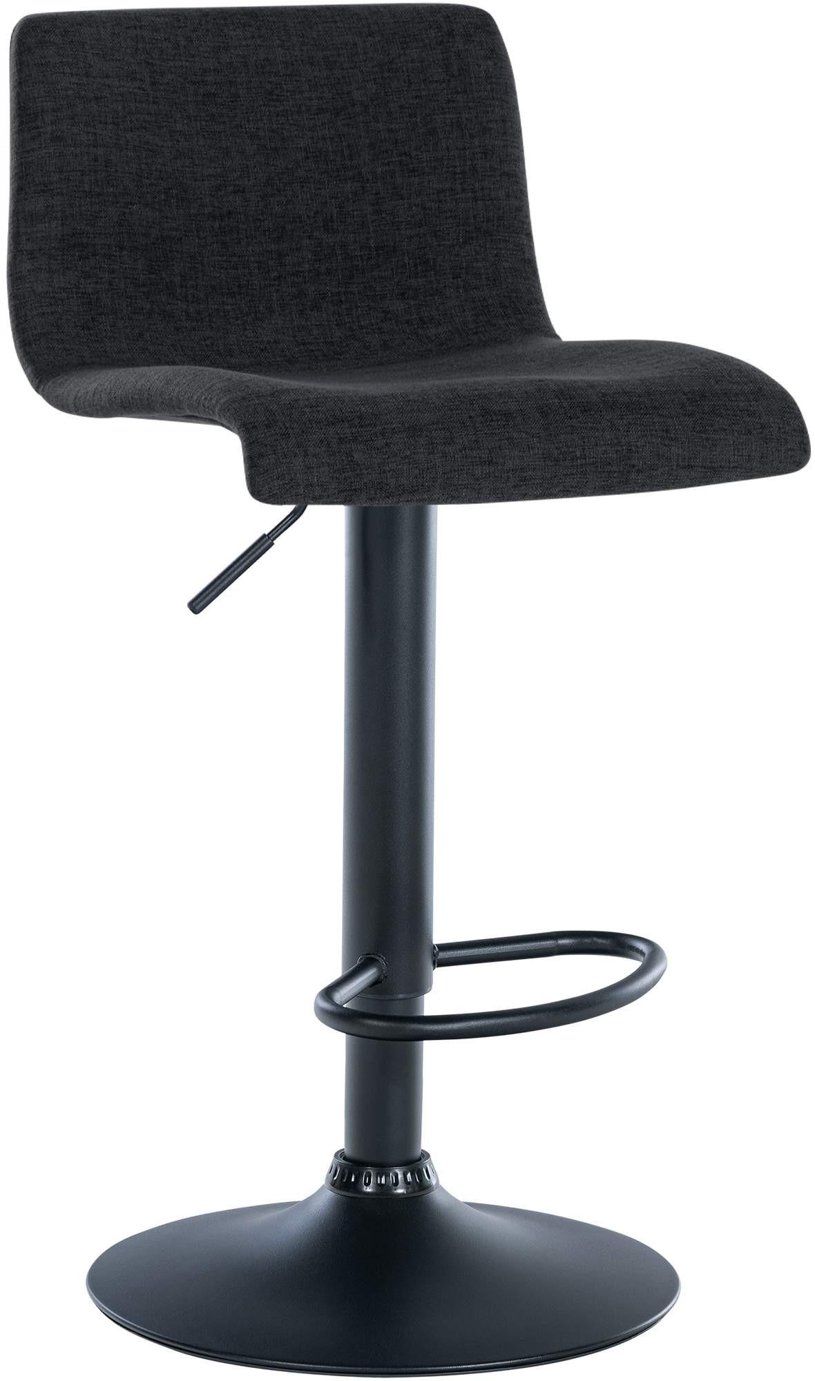BARHOCKER Stoff schwarz - Schwarz, Textil/Metall (39/84/36cm) - CLP