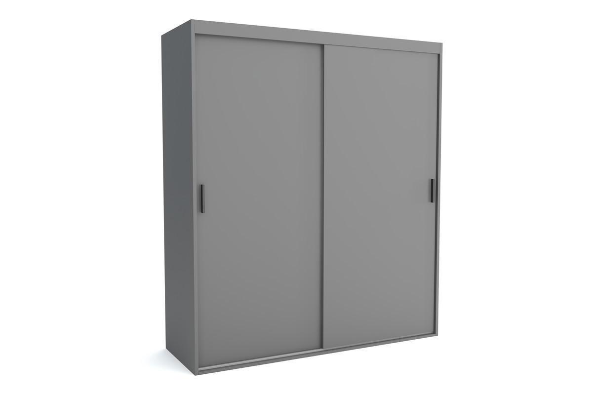 KLEIDERSCHRANK MAT A Grau 130x60x205 cm - Grau, Holzwerkstoff (130/205/60cm) - FURNLUX