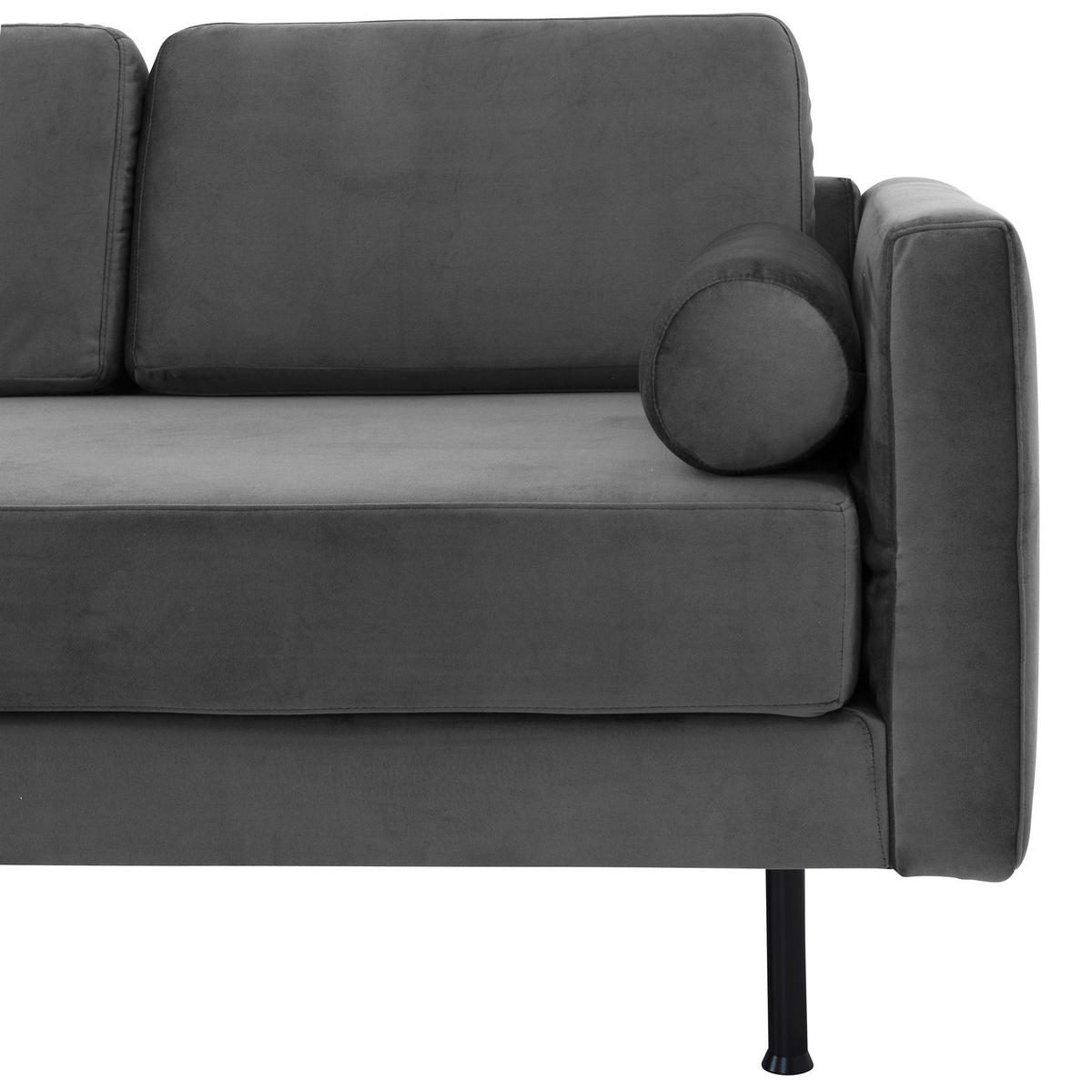 RECAMIERE Armlehne rechts Keara Samtvelours anthrazit - Anthrazit, Kunststoff (87/81/190cm) - 58aufmkessel