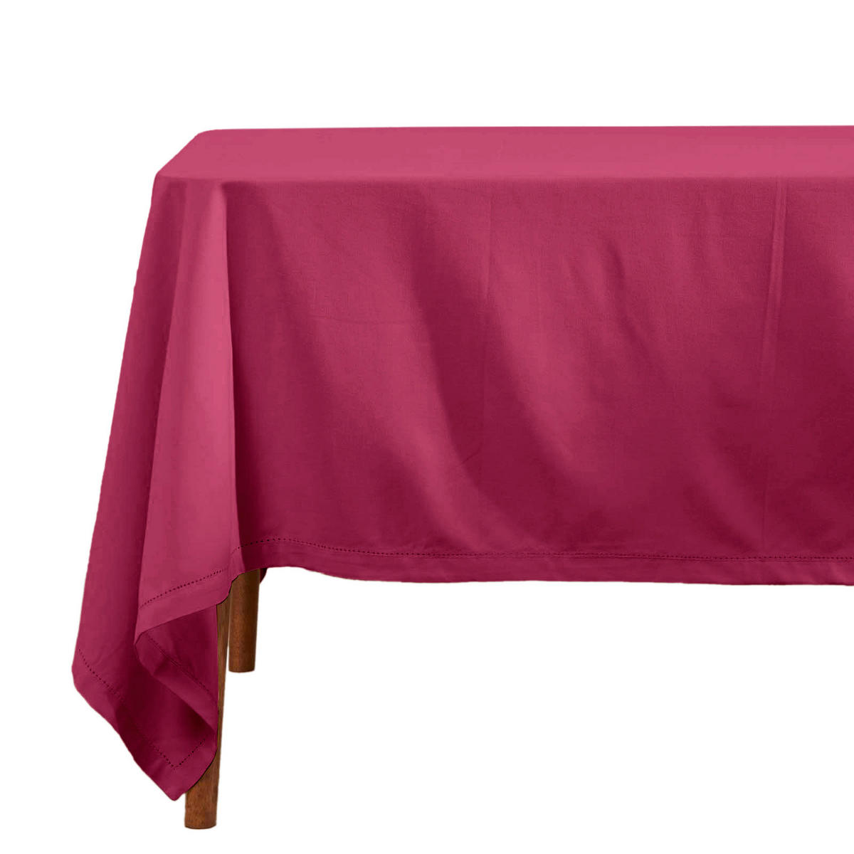TISCHDECKE weinrot 137/137 cm, 100% Baumwolle - Weinrot, Textil (137/137cm) - Homescapes