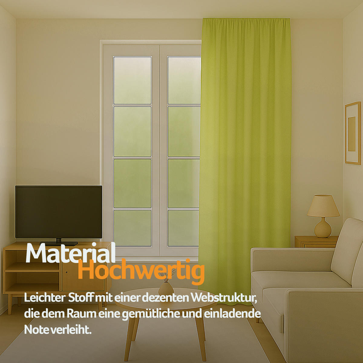 VORHANG Blickdicht ( 140x245cm ) mit Kräuselband / Universalband in Grün - Grün, Textil (140/245cm) - Bestlivings