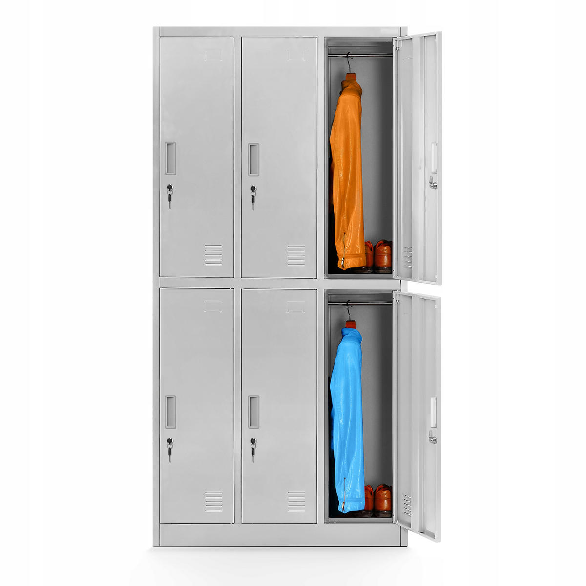 SCHLIESSFACHSCHRANK IGOR - Grau, Metall (90/185/45cm) - Jan Nowak