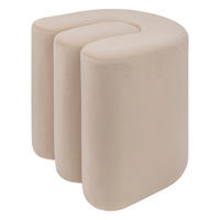 POUF Bolan 39,5/39,5/40,5 cm - Beige, Holzwerkstoff (39.5/40.5/39.5cm) - Atmosphera Createur d´interieur