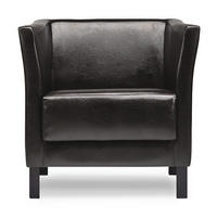 SESSEL ESPECTO Lederoptik, ein dunkles Braun - Schwarz/Braun, Textil (67/71cm) - KONSIMO®