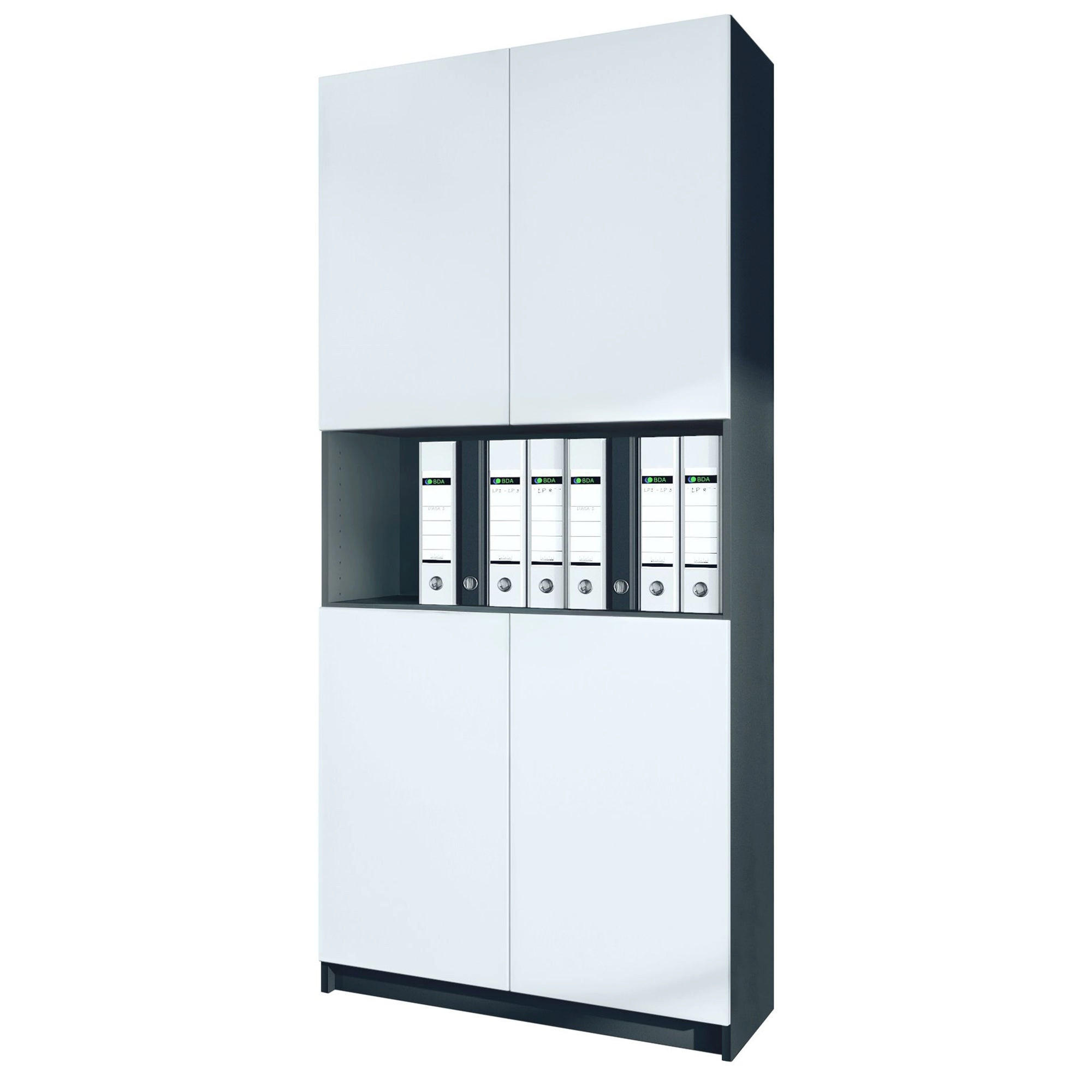 InnoFurn Aktenschrank Weiß 82x184x37 cm