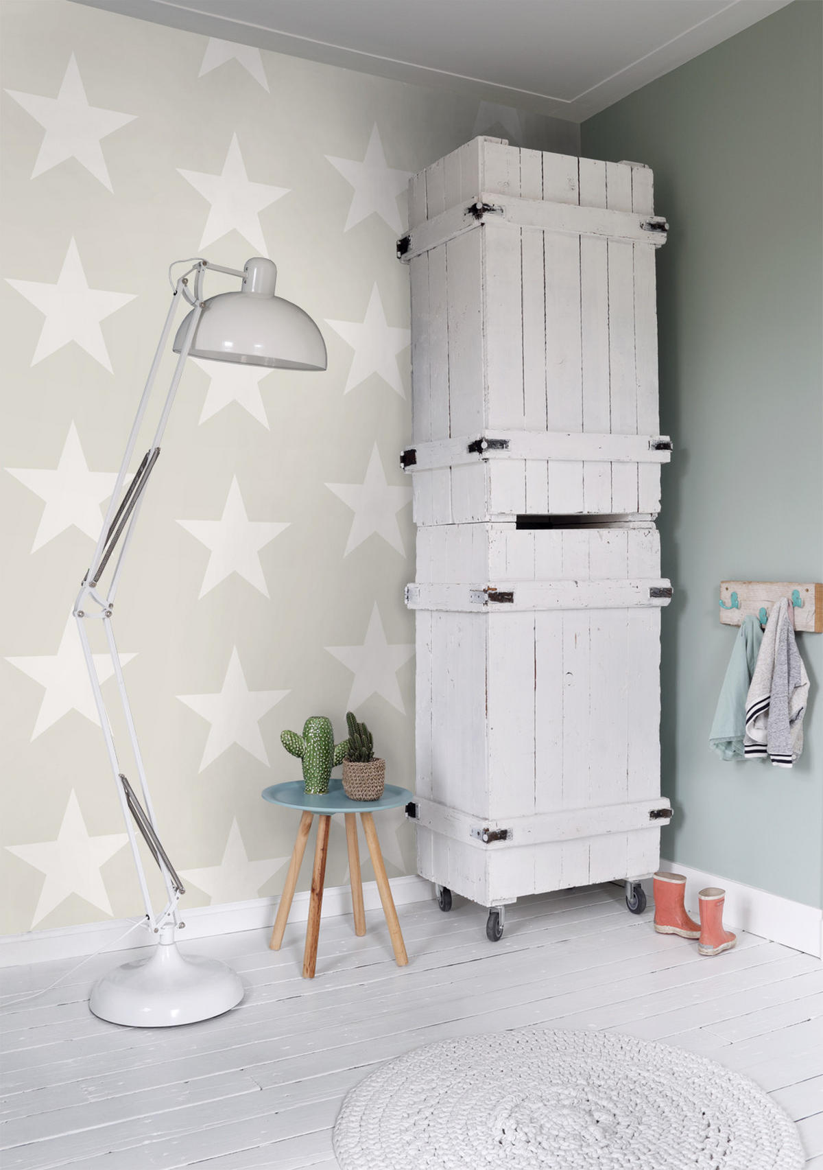 TAPETE Sterne 53 cm x 10.05 m - Beige, Papier (53/0.1cm) - ESTAhome