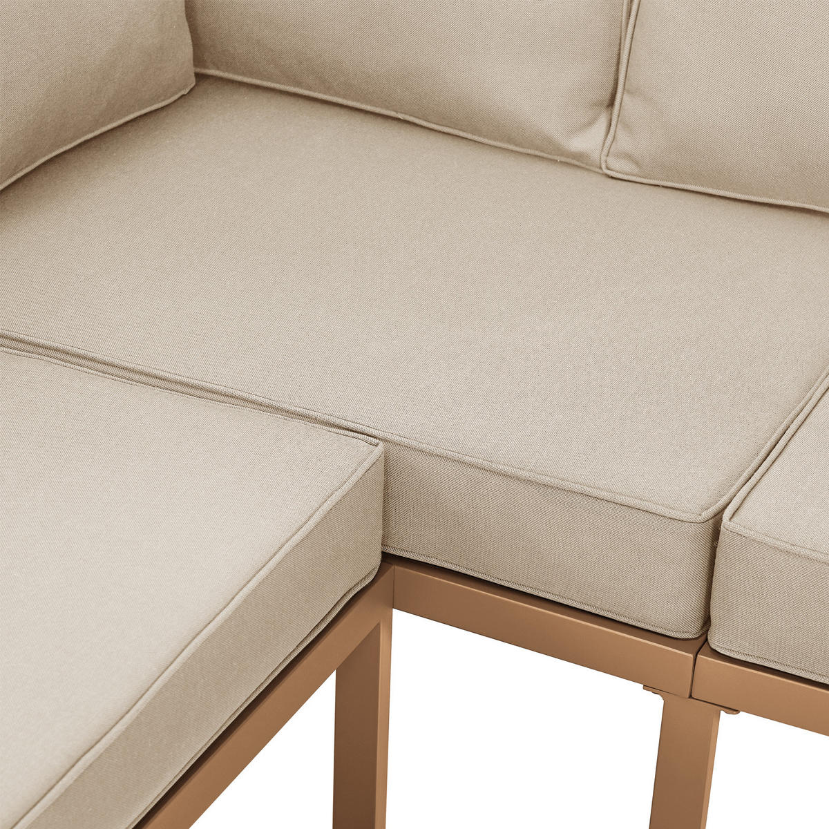 GARTENLOUNGE Maui Beige - Beige/Creme, Metall - SVITA