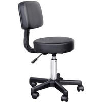 BÜROSTUHL höhenverstellbar 43-55 cm Schwarz mit Rollen - Schwarz, Metall (35/84/35cm) - Meubliv