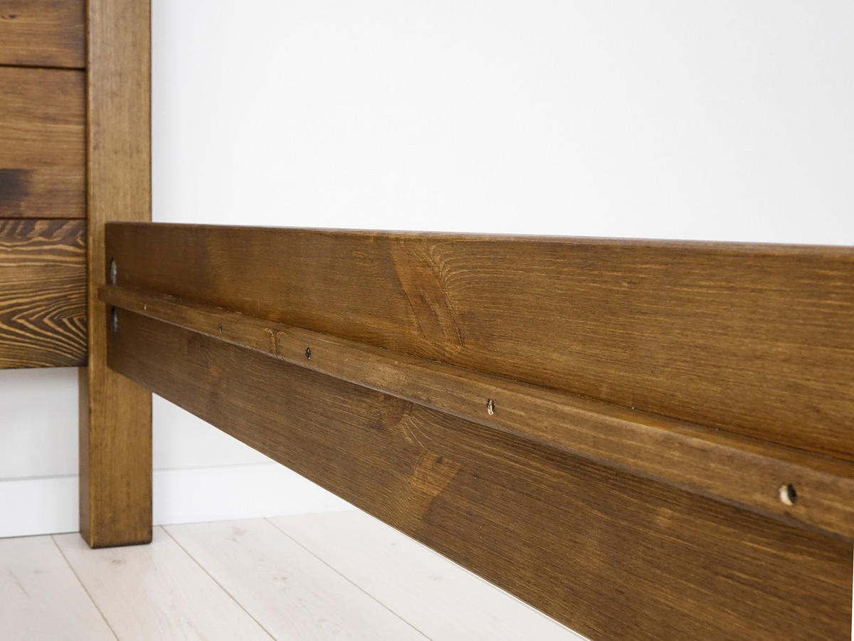 BETT aus Massivholz Rustyk Dobromir 90x200 - Dunkelbraun, Holz (90/200cm) - Seart