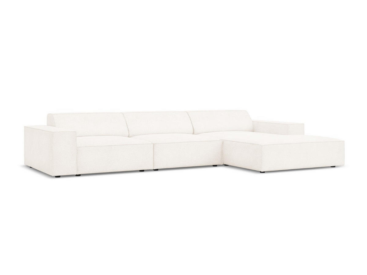 ECKSOFA rechts Jodie aus Boucle beige 4 Sitzplätze - Beige, Textil (166/284cm) - Micadoni