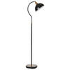 STEHLAMPE Schwarz/Weiß/Gold Lennon - Goldfarben/Schwarz, Metall (38/28/145cm) - Beliani