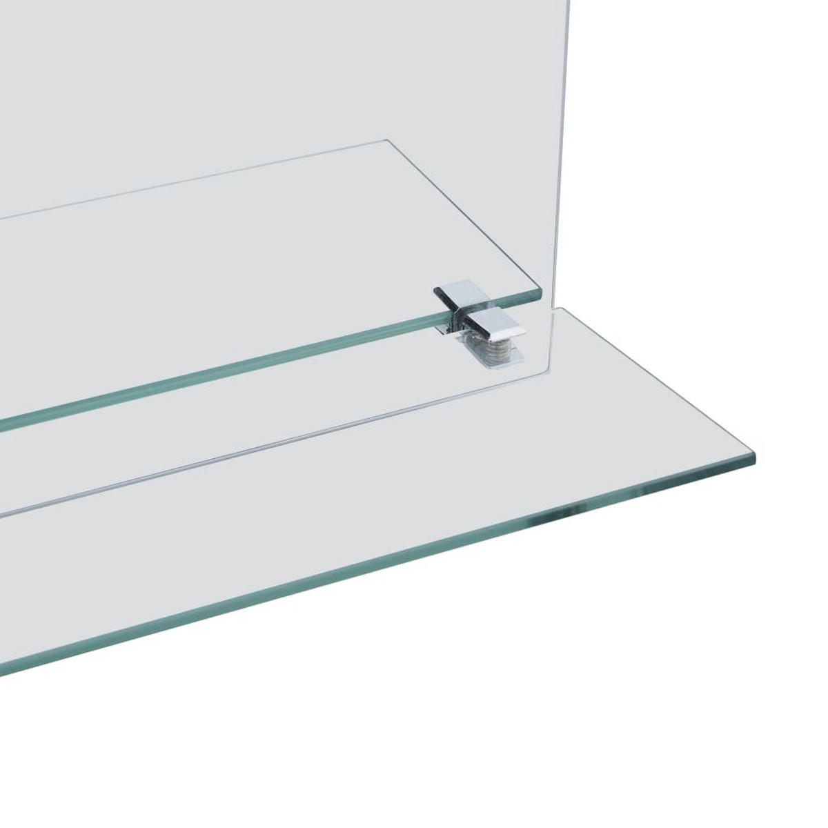 WANDSPIEGEL mit Regal 30x50 cm Hartglas - Silberfarben, Glas (30/50/50cm) - furnicato