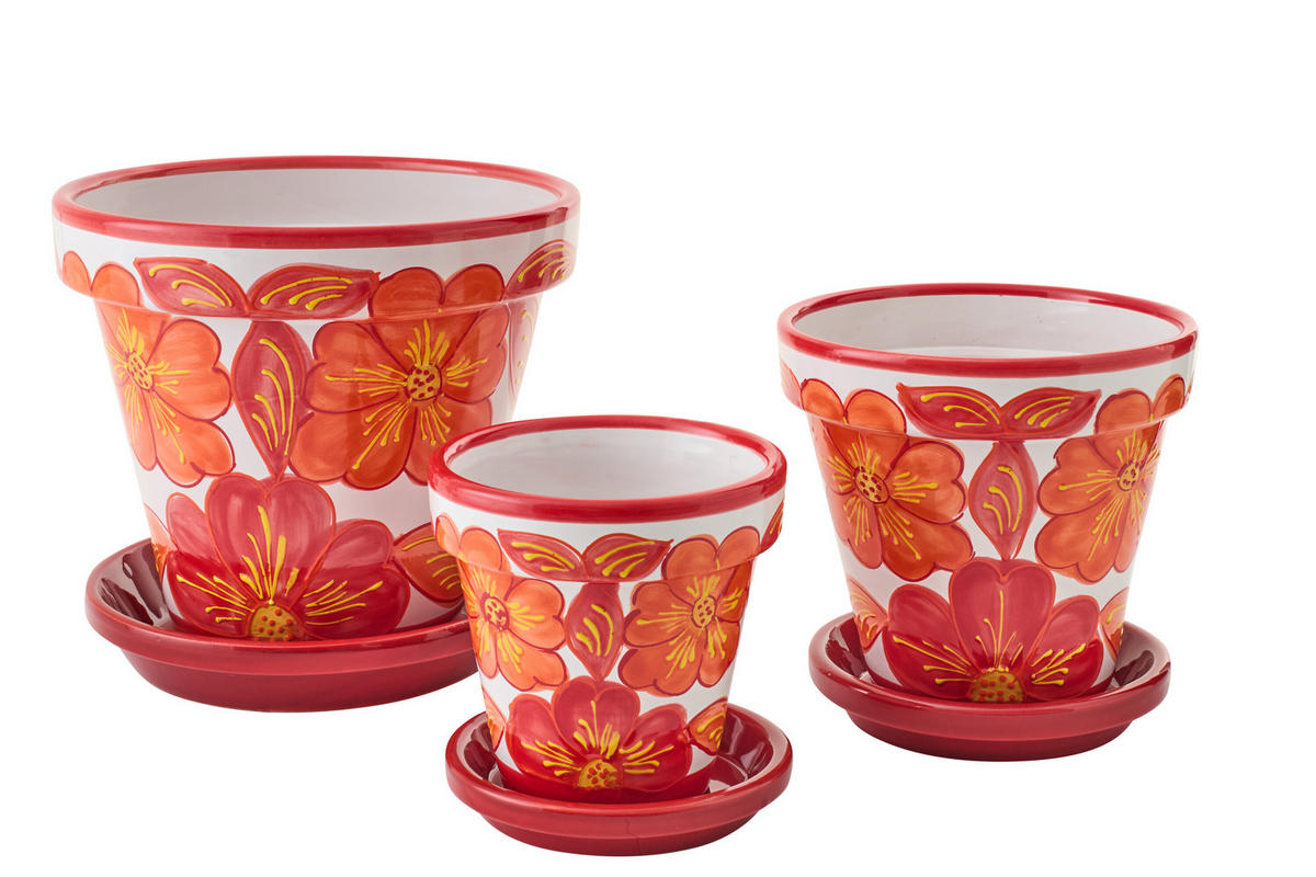 BLUMENTOPF OW Orange - Orange, Keramik (35/33cm) - J-Line