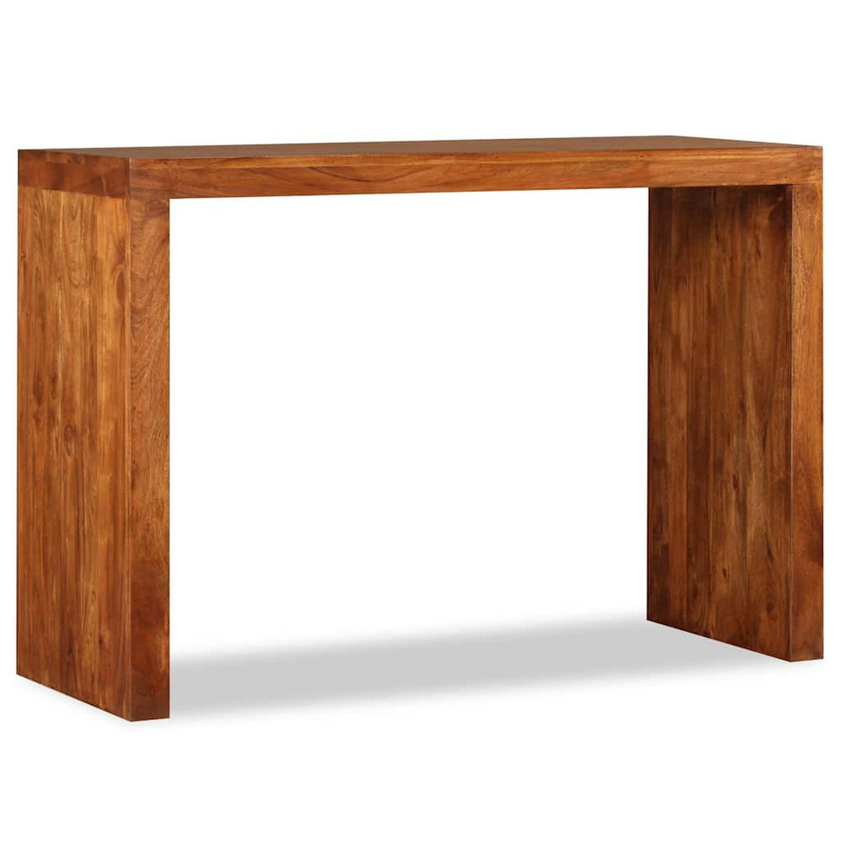 KONSOLENTISCH Massivholz Mit Honigfarbener Politur 110/40/76 Cm - Braun, Holz (110/40/76cm) - vidaXL