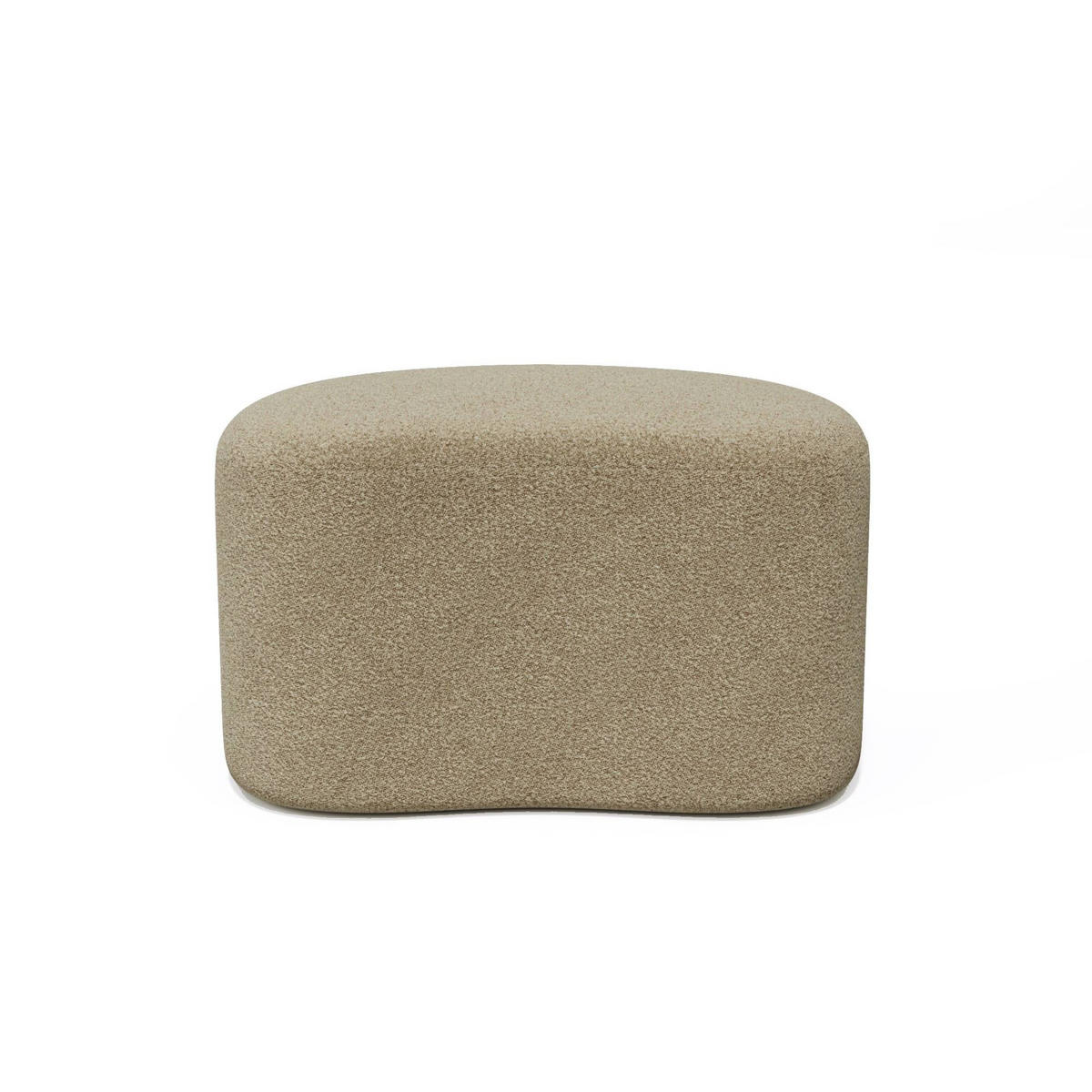 POUFS DUNE Bouclé-Stoff Taupe 60cm - Taupe, Textil (60/38/38cm) - Sia Home