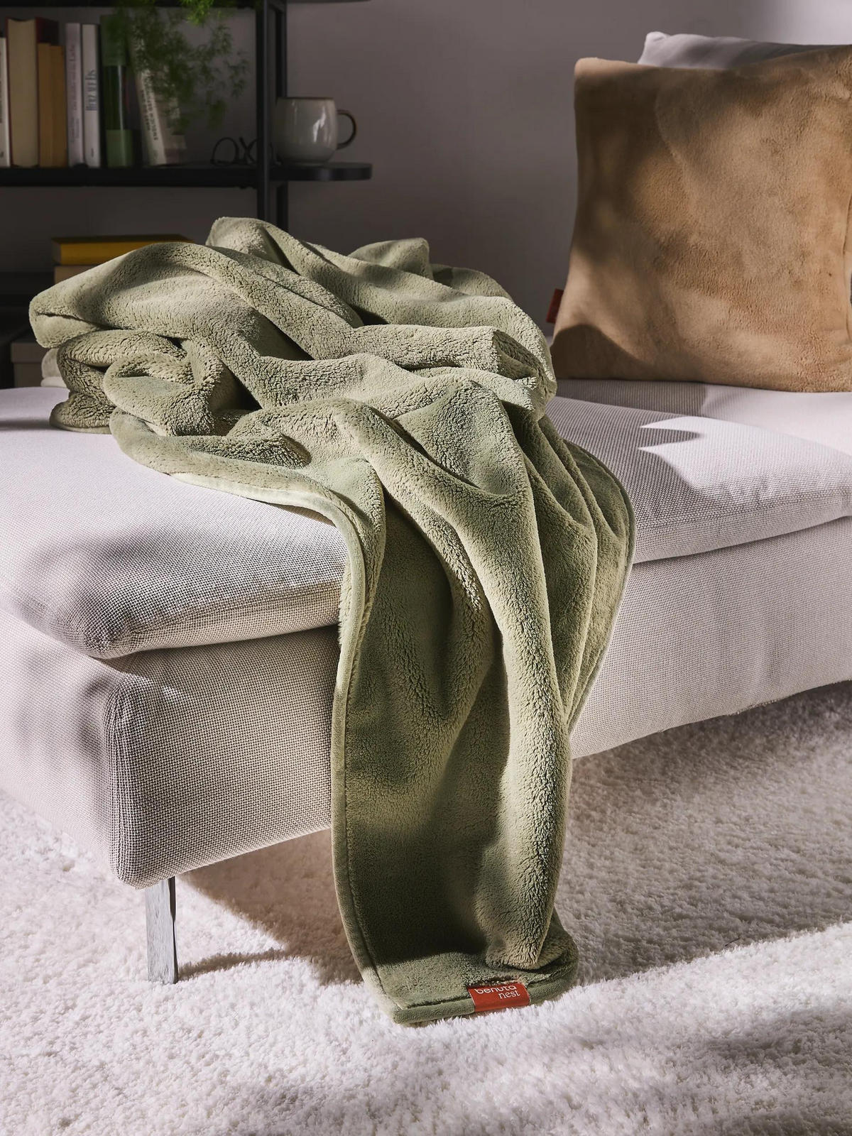 DECKE Cosi Grün 200/220 cm - Grün, Textil (200/220cm) - benuta