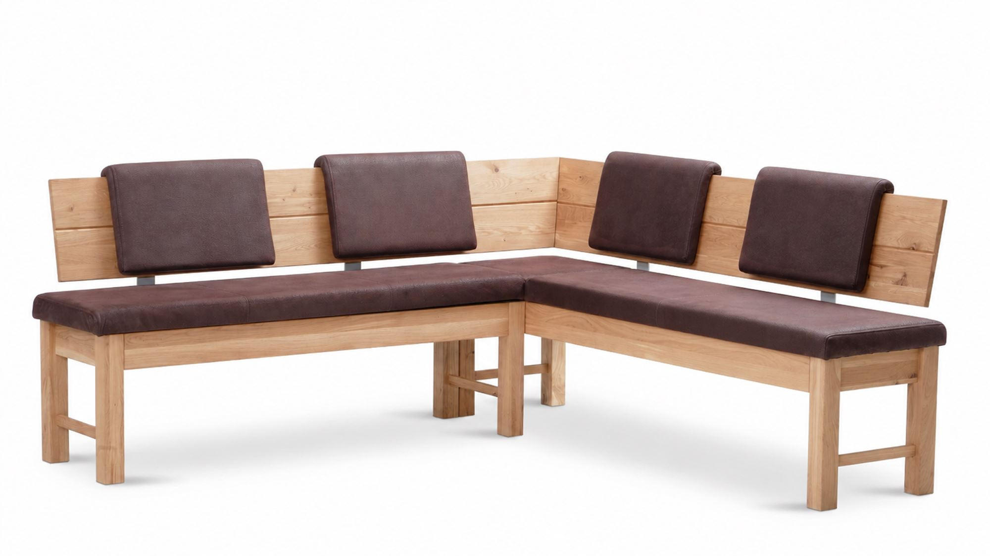 ECKBANK mit Truhe Dyan 2 für 5 Personen Massivholz Wildeiche/Braun - Wildeiche/Braun, Holz (192/167cm) - 58aufmkessel