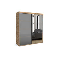 KLEIDERSCHRANK MAT A Grau 130x60x205 cm - Grau, Holzwerkstoff (130/205/60cm) - FURNLUX