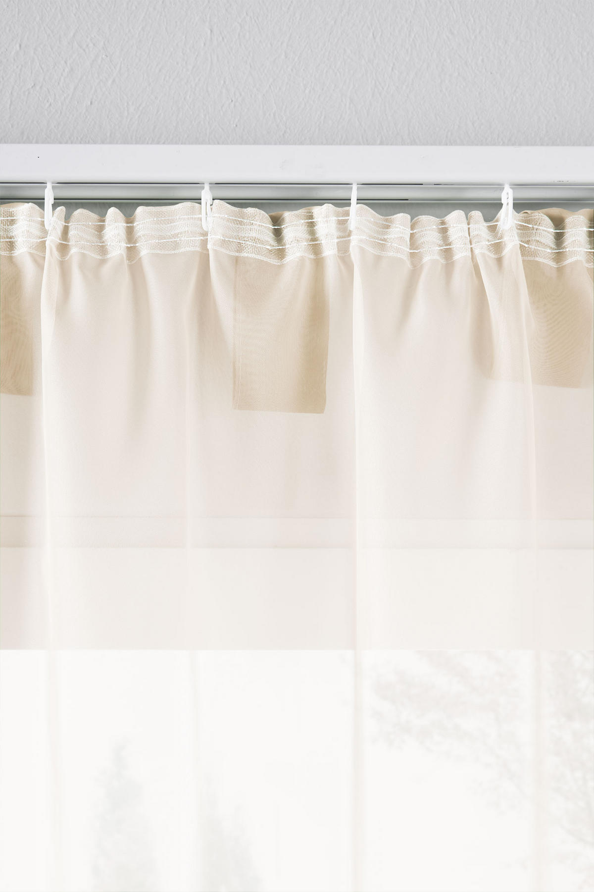 SCHLAUFENGARDINEN Voile 2er Set 175x140 cm Creme - Creme, Textil (140/175cm) - Gardinenbox.eu