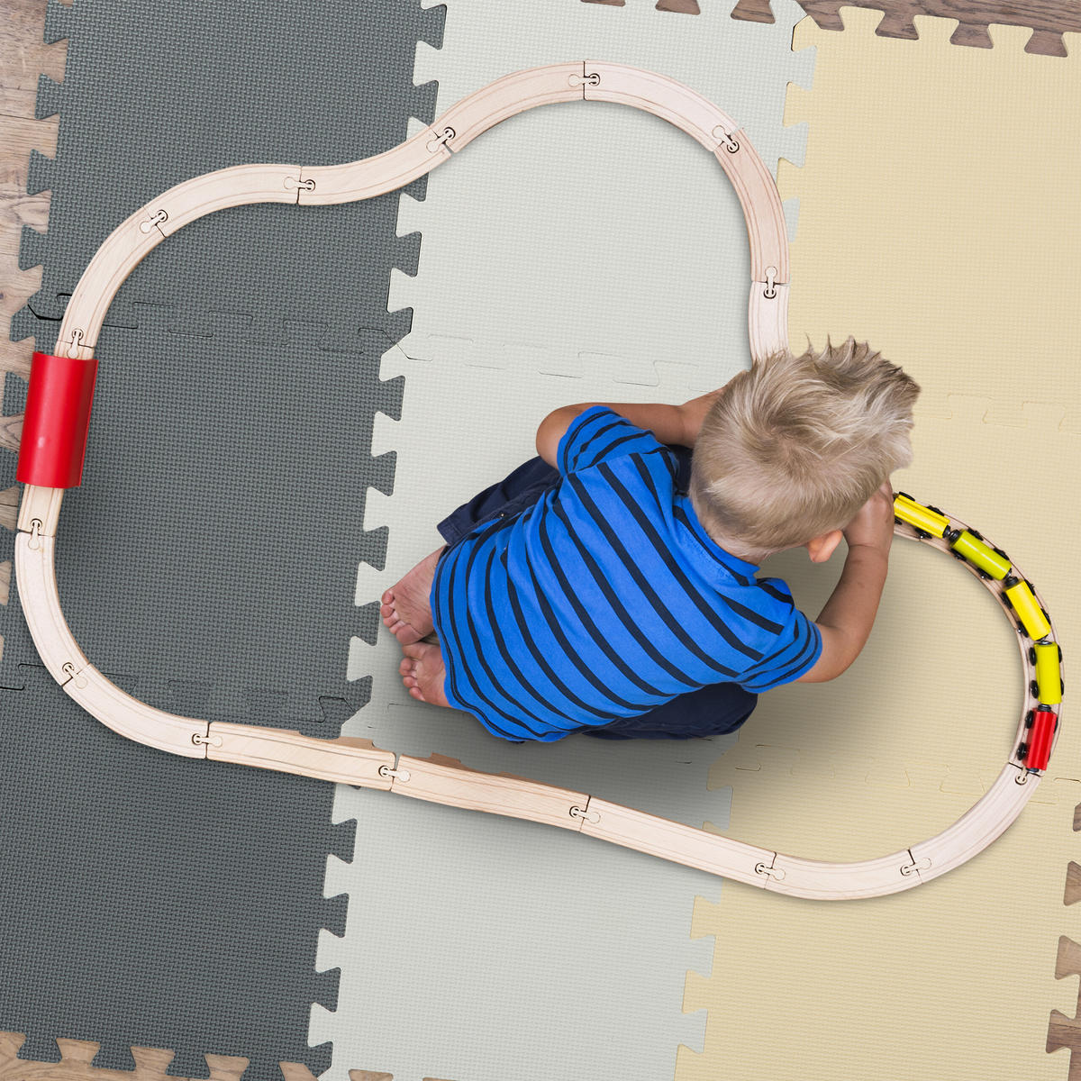 PUZZLEMATTE-SET - Multicolor, Textil (30/30cm) - Relaxdays