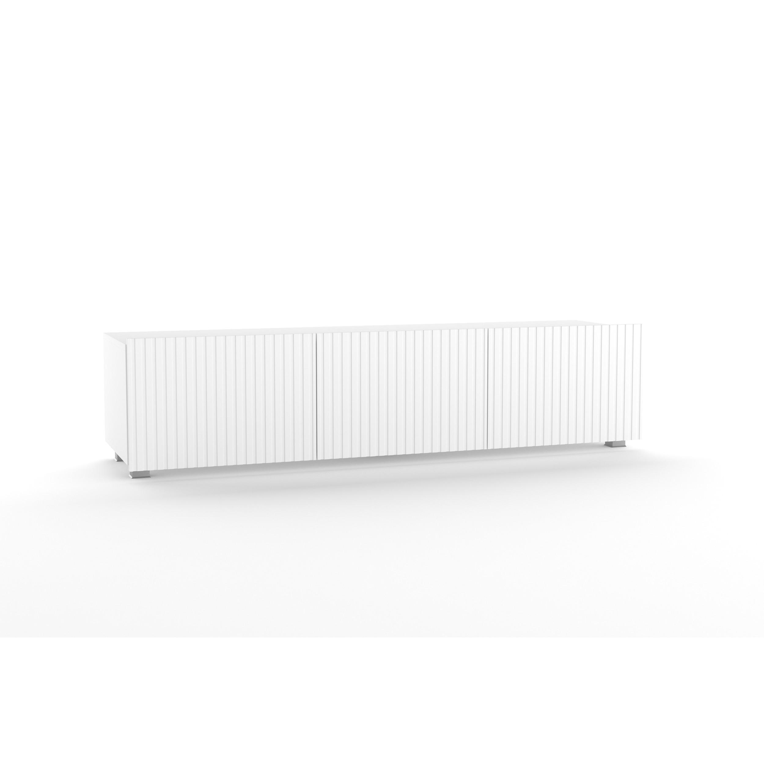 LOWBOARD Kavell mit 2 Türen, 150 cm, stehend/hängend, weiß matt - Weiß, Holzwerkstoff (150/37.5/43cm) - Beautysofa