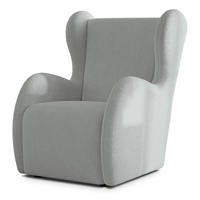 MASSENO Relaxační Křeslo MASTI, Látka s přezkami Světle šedá - světle šedá, kompozitní dřevo (74/100/86cm) - MASSENO