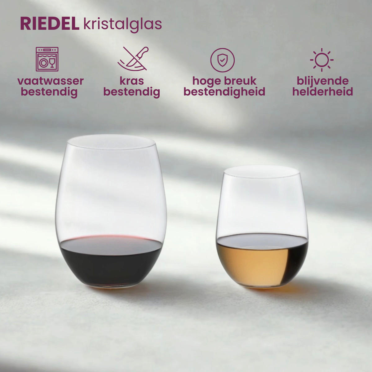WEISSWEINGLAS O, 4 x Cabernet / Merlot & 4 x Chardonnay / Viognier, hochwertiges Glas - Transparent, Glas (0.4L) - Riedel