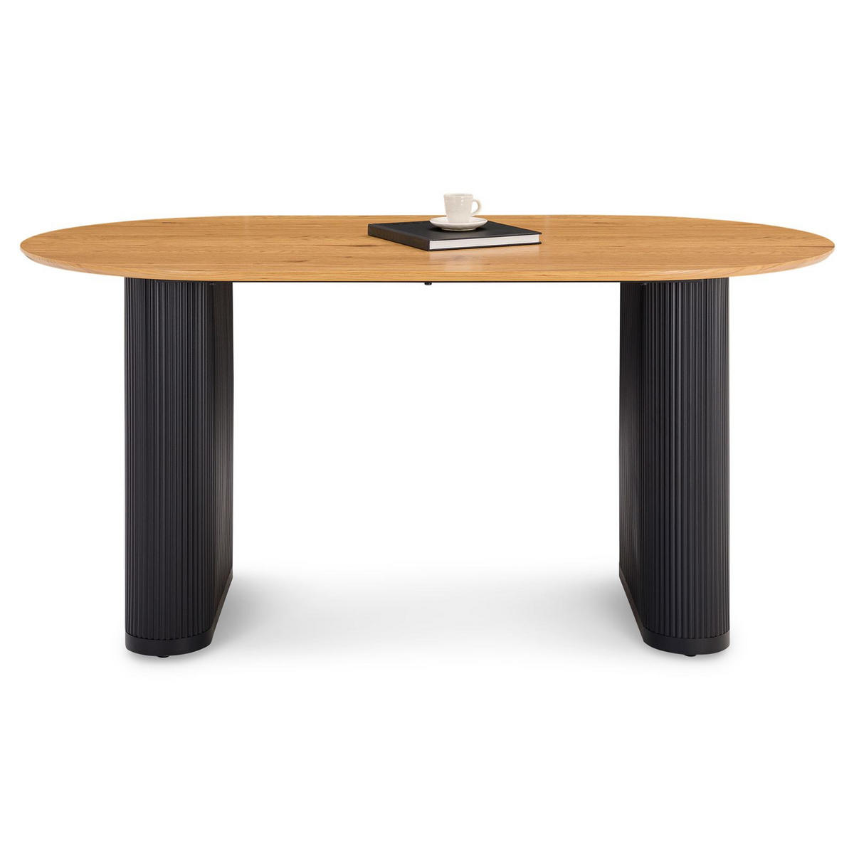 ESSTISCH MAXIM - Eichefarben, Metall (90/160/75cm) - IDIMEX