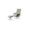 RELAXSESSELSET TOSAR Cremeweiß Velvet - Silberfarben/Creme, Textil/Metall (83/110/89cm) - KAWOLA