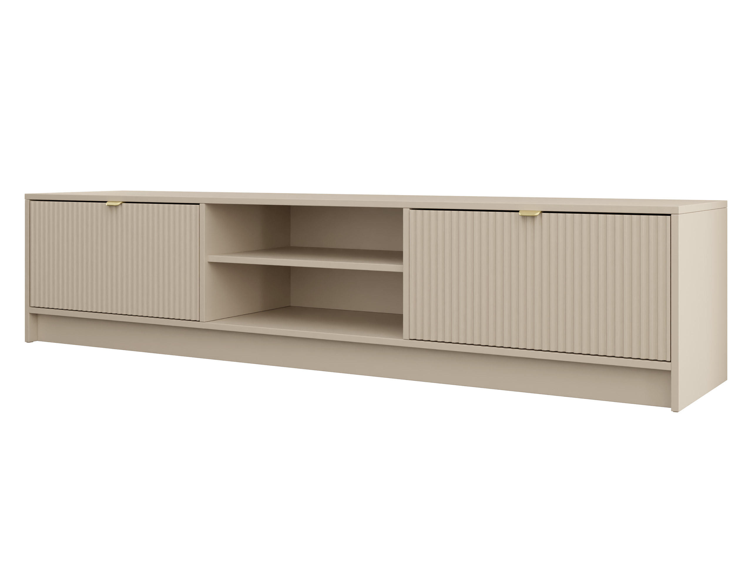 TV-ELEMENT Tireno - Sandfarben/Goldfarben, Holzwerkstoff/Metall (180/40/40cm) - MIRJAN24
