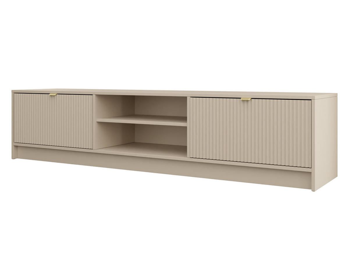 TV-ELEMENT Tireno - Sandfarben/Goldfarben, Holzwerkstoff/Metall (180/40/40cm) - MIRJAN24