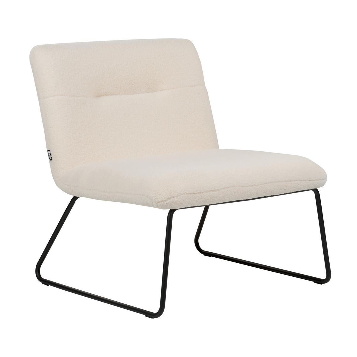 SESSEL Bouclé weiß/schwarz Cotulla - Schwarz/Weiß, Textil (69/78/77cm) - Beliani
