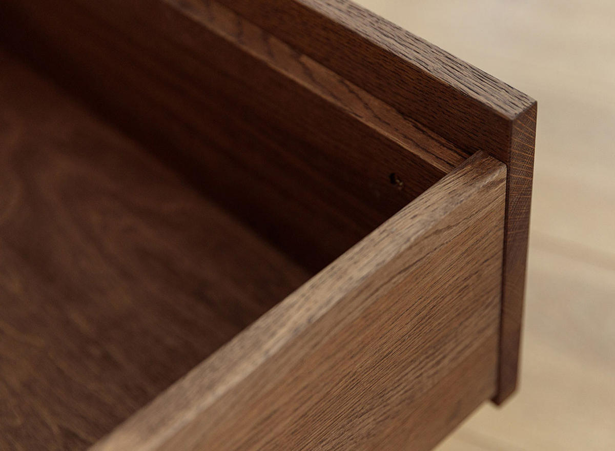 WOHNZIMMER-SET Collodi Wildeiche Tabak (3tlg) - Türanschlag links - Wildeiche/Eichefarben, Holz (318/205/70cm) - Feldmann-Wohnen