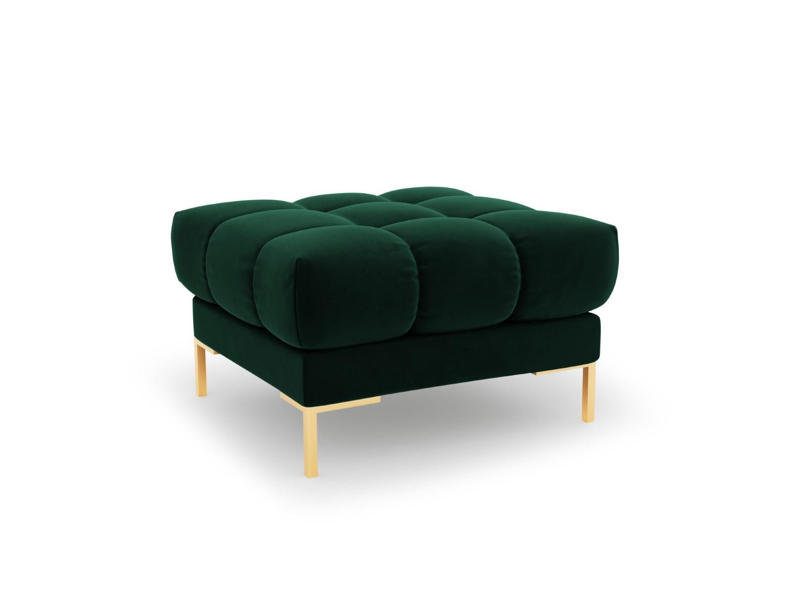 POUF Mamaia aus Samt flaschengrün - Grün, Textil (60/41/60cm) - Micadoni