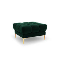 POUF Mamaia aus Samt flaschengrün - Grün, Textil (60/41/60cm) - Micadoni