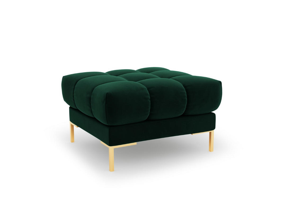 POUF Mamaia aus Samt flaschengrün - Grün, Textil (60/41/60cm) - Micadoni