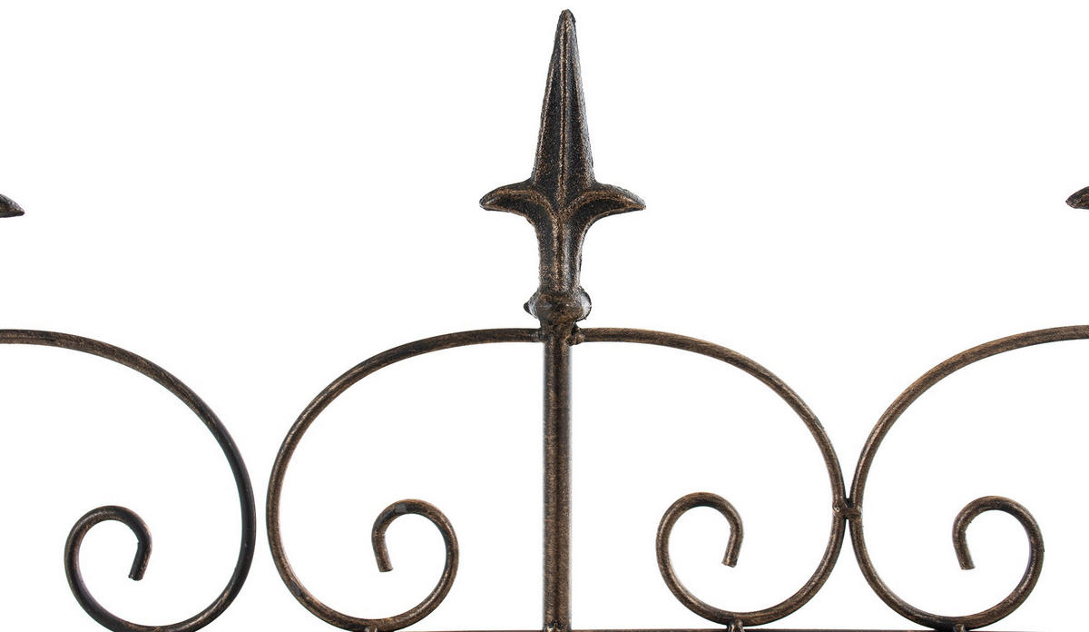 GARTENZAUN Metall bronze - Bronzefarben, Metall (124/116cm) - CLP