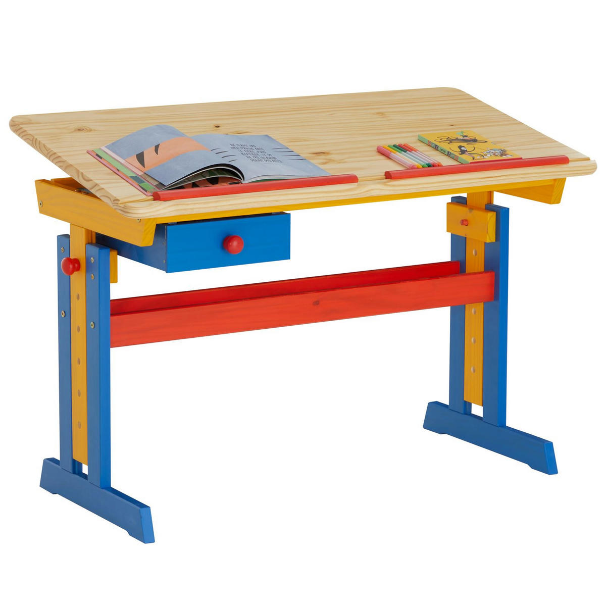 KINDERSCHREIBTISCH FLEXI - Multicolor, Holz (109/75/55cm) - IDIMEX