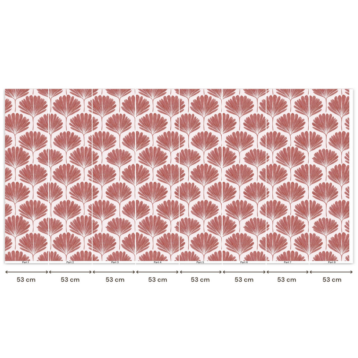 TAPETE - Fächer - Motiv - Terra - 400x200 cm - Rotbraun, Papier (400/200cm) - OnlyWow