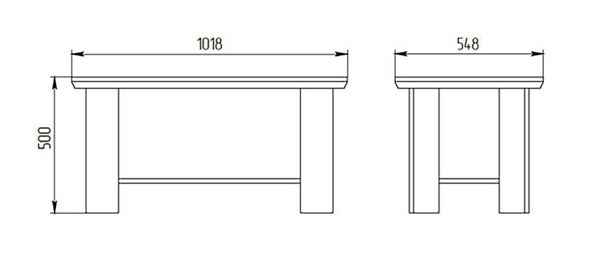COUCHTISCH Tivoli weiß gewischt / Eiche Sterling 102 / 55 / 50cm - Eichefarben/Weiß, Holz/Holzwerkstoff (55/102/50cm) - Feldmann-Wohnen