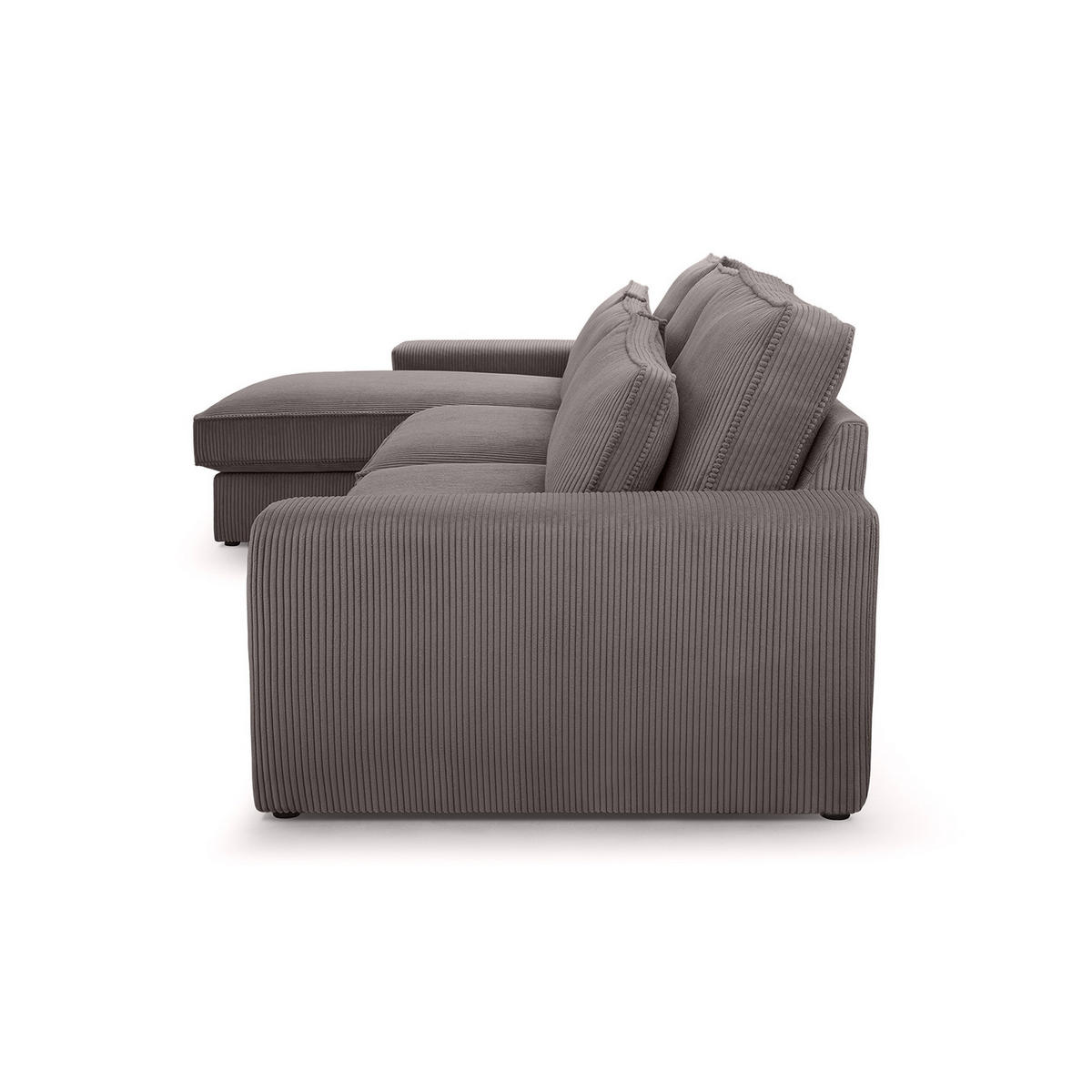 ECKSOFA 4 Sitzer Medan Mini, Hellbraun - Hellbraun, Textil (276/176cm) - Fedve