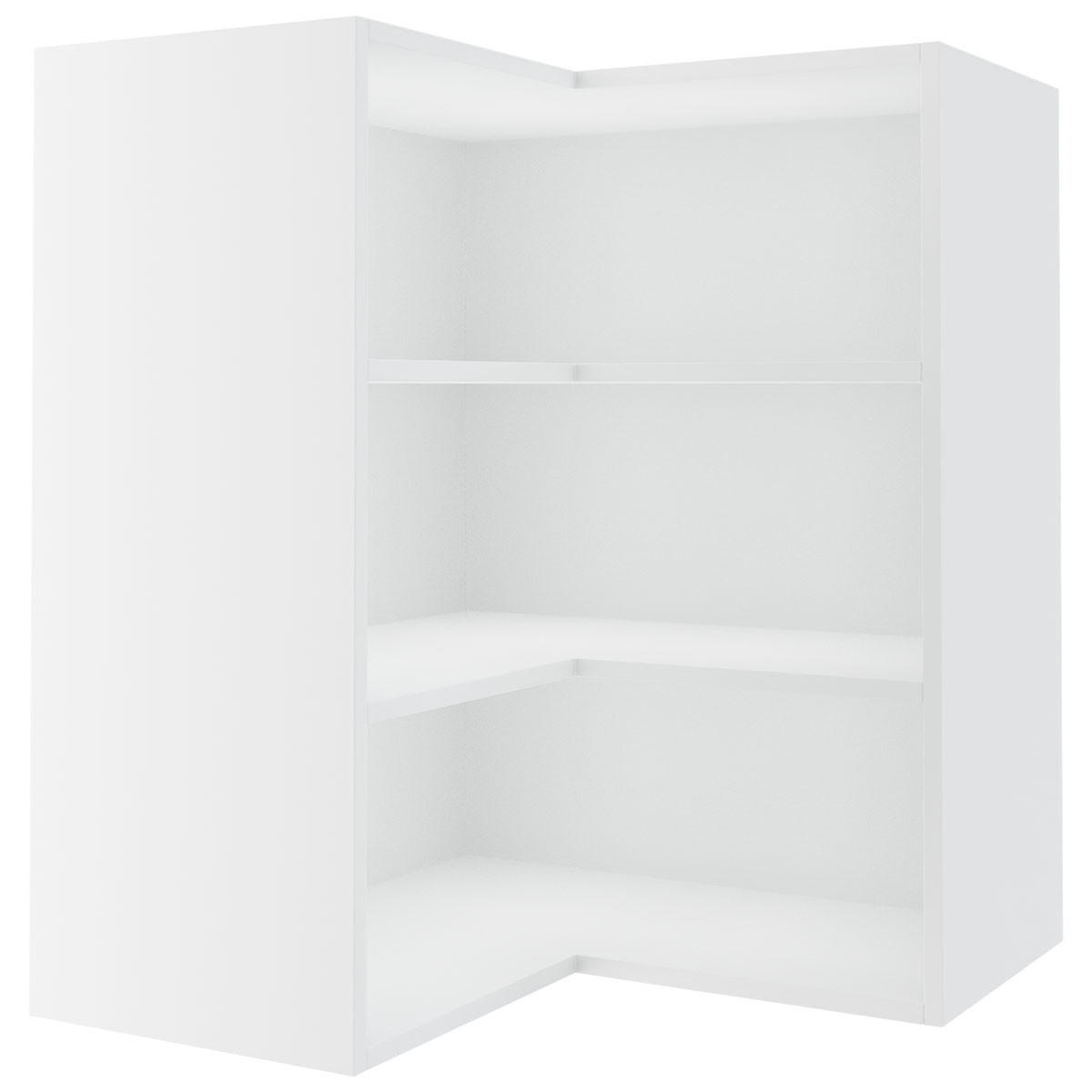 ECKHÄNGESCHRANK Essen W12/60 Schwarz Hochglanz / Weiß Matt 60 / 60 / 72cm - Schwarz Hochglanz/Schwarz, Holz/Holzwerkstoff (60/72/60cm) - Feldmann-Wohnen