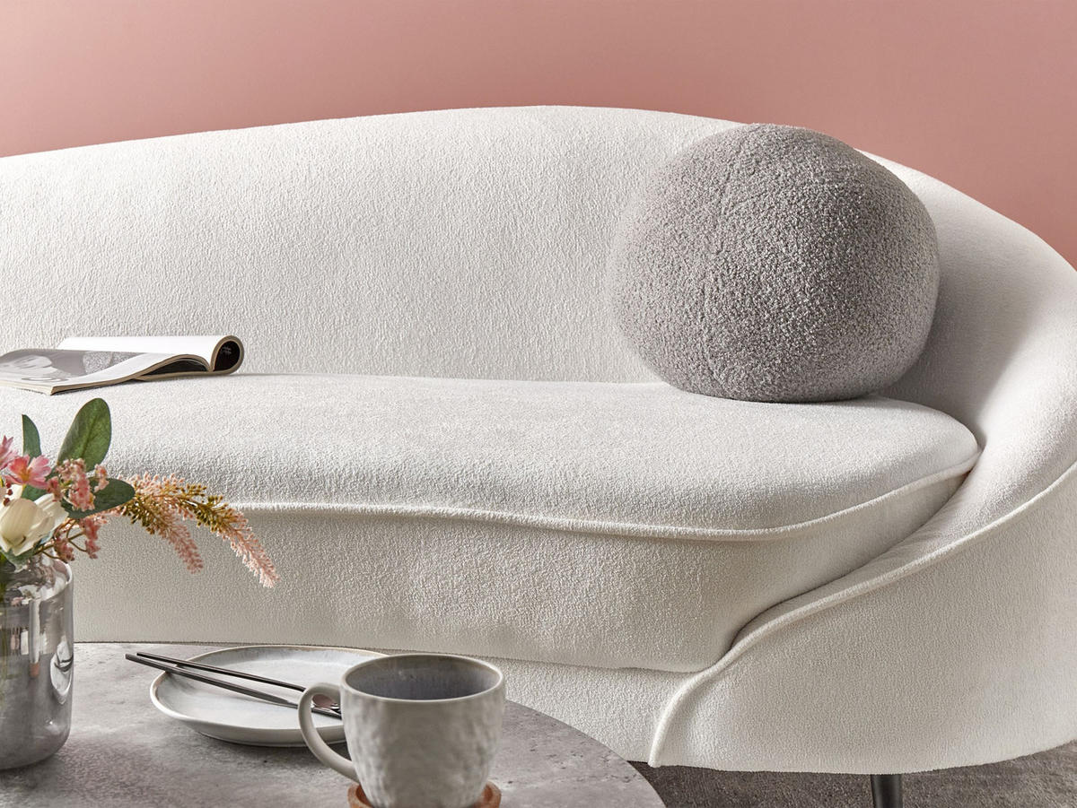 Dekokissen Grau 30/30 cm Salvia - Grau, Textil (30/30cm) - Beliani