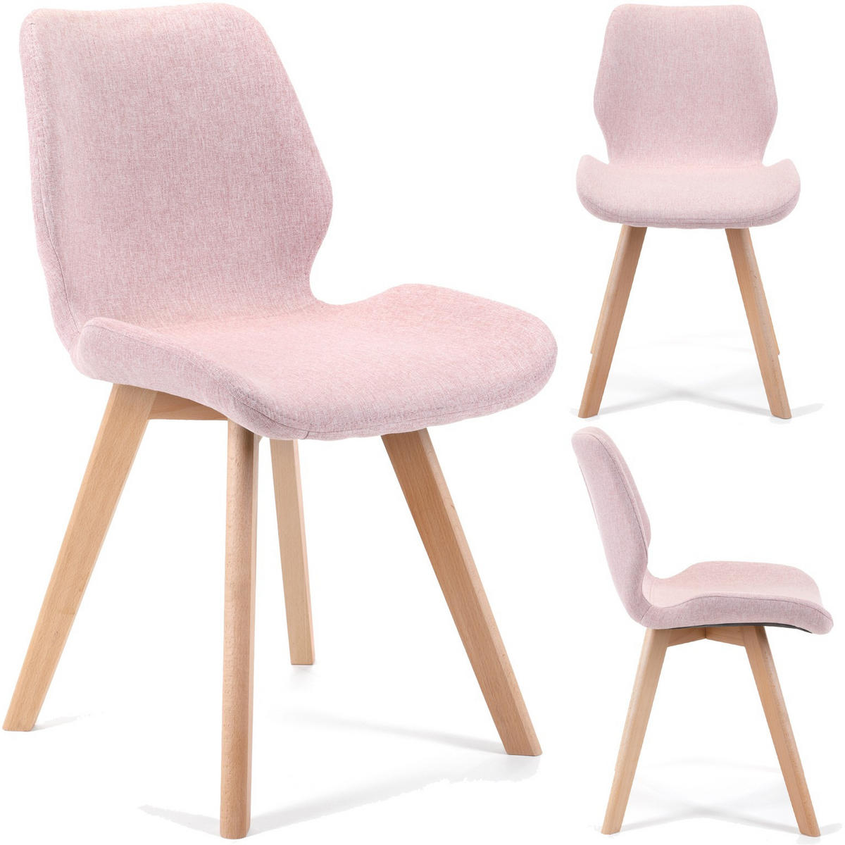 POLSTERSTUHL Rosa 45,5/82,5/59 - Rosa, Textil (46/83/59cm) - RAUMHIRSCH FURNITURE