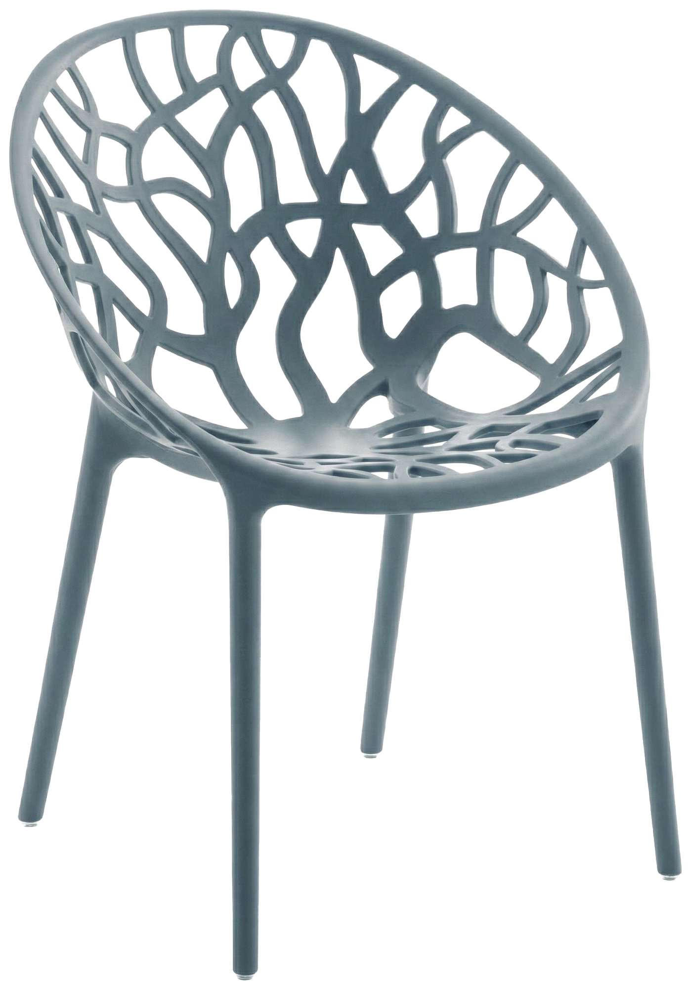 GARTENSTUHL Kunststoff Grau - Grau, Kunststoff (59/80/60cm) - CLP