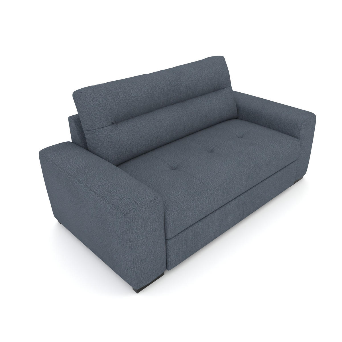 2-SITZER Carlisle Chenille Blau 183/97/93 cm - Blaugrau, Kunststoff/Textil (183/93/97cm) - foamnova